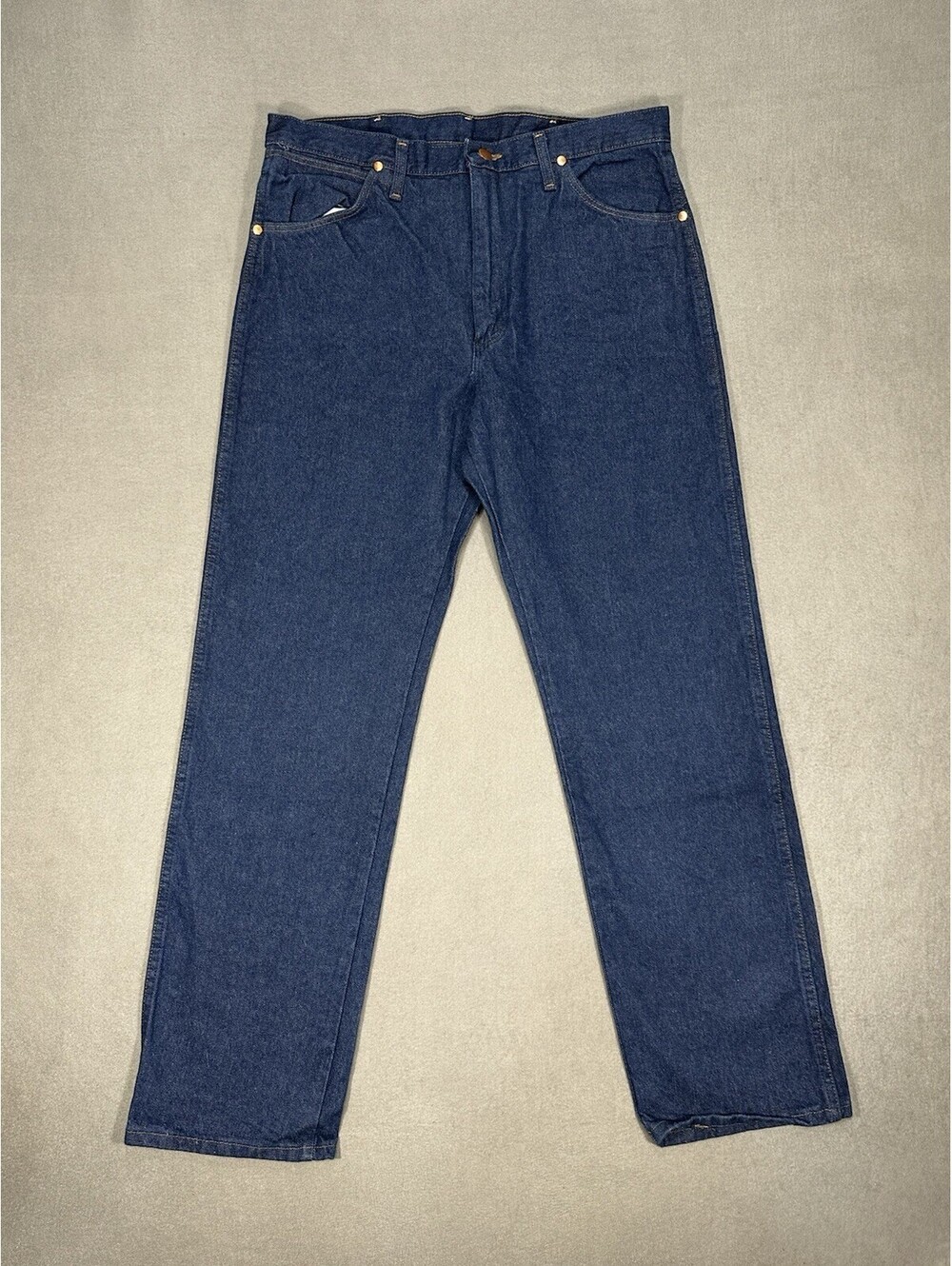 NWOT Wrangler W34 L31 Mens Blue Jeans 100% Cotton Made in Mexico Classic Fit